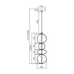 Lampa wisząca DAPHNE WHITE 36W ML0863