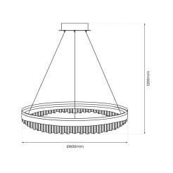 Lampa wisząca PRECIOSA 52W LED ML0999