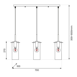 Lampa wisząca PADOVA 3xE27 ML1073