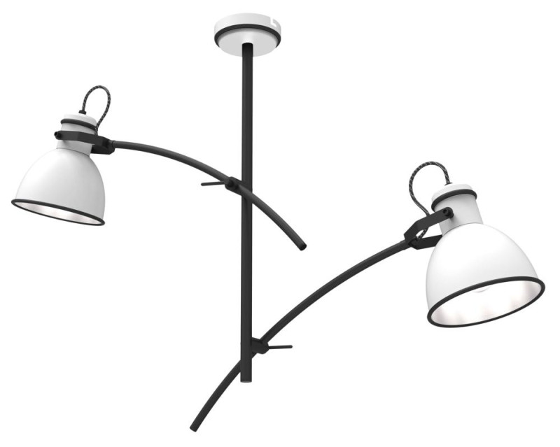 ZUMBA LAMPA WISZĄCA 2X60W E27 BIAŁY+CZARNY 32-72054