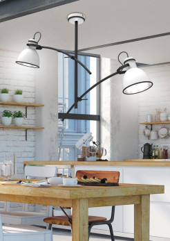 ZUMBA LAMPA WISZĄCA 2X60W E27 BIAŁY+CZARNY 32-72054
