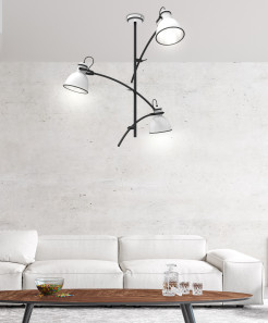 ZUMBA LAMPA WISZĄCA 3X60W E27 BIAŁY+CZARNY 33-72061