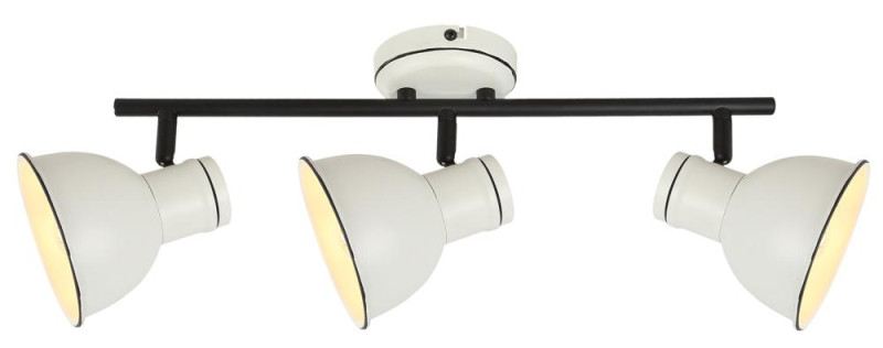 ZUMBA LAMPA SUFITOWA LISTWA 3X40W E14 BIAŁY+CZARNY 93-72146