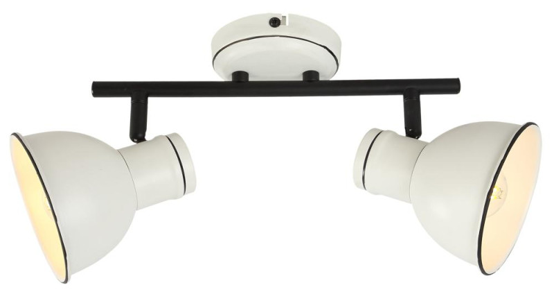 ZUMBA LAMPA SUFITOWA LISTWA 2X40W E14 BIAŁĀY+CZARNY 92-72139