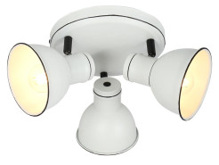 ZUMBA LAMPA SUFITOWA PLAFON 3X40W E14 BIAŁY+CZARNY 98-72160