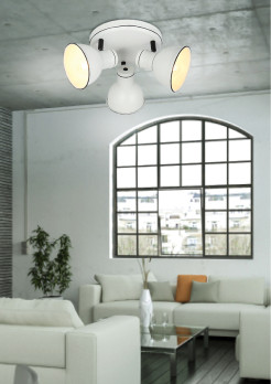 ZUMBA LAMPA SUFITOWA PLAFON 3X40W E14 BIAŁY+CZARNY 98-72160