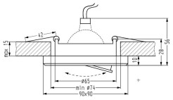 SSU-13 CH/WH MR16 CHROM  oczko sufitowe  lampa sufitowa  KWADRATOWA   SZKŁO BEZBARWNE 2263069