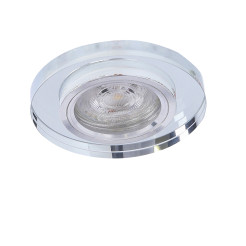 OPRAWA STROPOWA SS-23 CH/TR+AM GU10 50W+LED SMD 230V BURSZTYNOWY 2,1W CHROM STAŁ 2238234