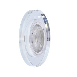OPRAWA STROPOWA SS-23 CH/TR+AM GU10 50W+LED SMD 230V BURSZTYNOWY 2,1W CHROM STAŁ 2238234