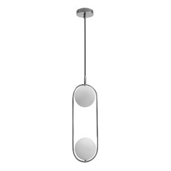 Cordel lampa wisząca chromowy 2x20W G9 klosz biały 32-32072