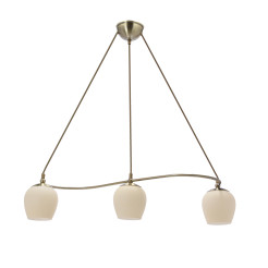 Serano lampa wisząca patynowy 3x60W E27 klosz kremowy 33-11060
