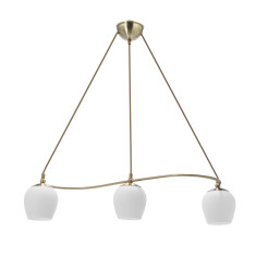 Serano lampa wisząca patynowy 3x60W E27 klosz biały 33-07377