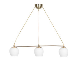 Serano lampa wisząca patynowy 3x60W E27 klosz biały 33-07377