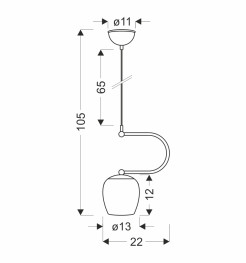 Serano lampa wisząca patynowy 1x60W E27 klosz biały 31-07353