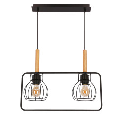 Franita lampa wisząca czarny 2x40W E27 klosz czarny 32-32003