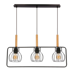 Franita lampa wisząca czarny 3x40W E27 klosz czarny 33-32010