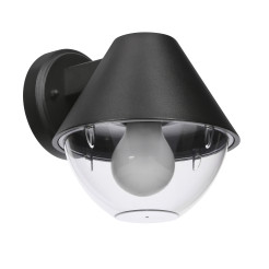 Hendera lampa ogrodowa kinkiet 20,5x17,5 czarny 1x40W E27 klosz stożek IP44 21-32256