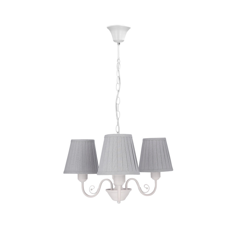 FIREZ lampa wisząca biały 3x40W E27 abażur szary 33-36896