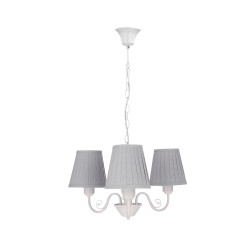 FIREZ lampa wisząca biały 3x40W E27 abażur szary 33-36896