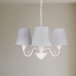 FIREZ lampa wisząca biały 3x40W E27 abażur szary 33-36896