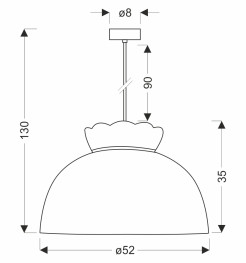 ROSSINI lampa wisząca biały 1x40W E27 abażur biały 31-39408