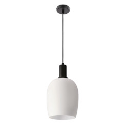 WOLKEN lampa wiszaca czarny 1x40W E27 klosz biały 31-35530