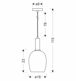 WOLKEN lampa wiszaca czarny 1x40W E27 klosz biały 31-35530