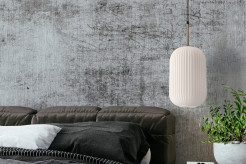 CRESTO lampa wiszaca biały+złoty 1x40W E27 klosz biały 31-35455