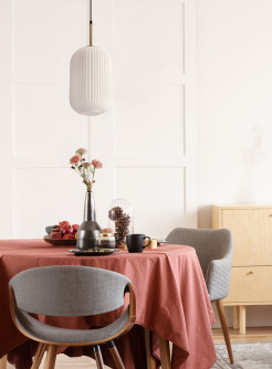 CRESTO lampa wiszaca biały+złoty 1x40W E27 klosz biały 31-35455
