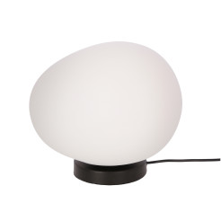 STONES lampa stołowa czarny 30cm 1x40W E27 klosz biały 41-35226