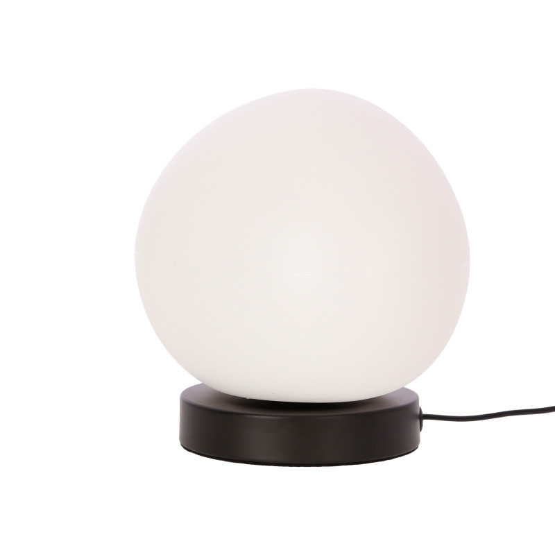 STONES lampa stołowa czarny 20cm 1x40W E27 klosz biały 41-35219