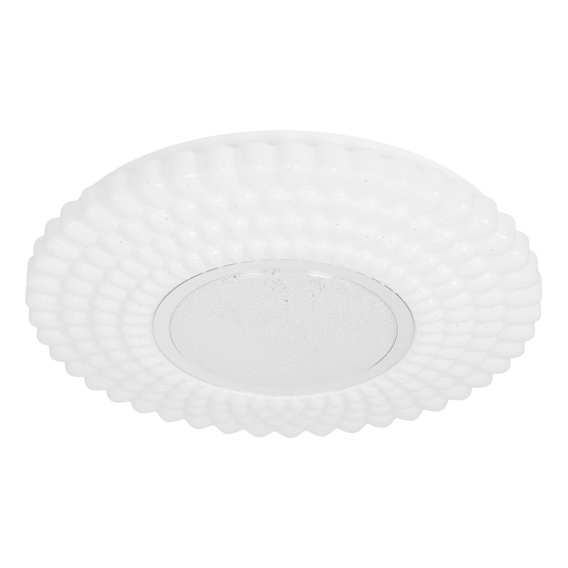 URAN lampa sufitowa plafon 38cm 24W LED 4000K klosz biały+chromowy 13-34250