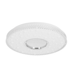 BUBBLES lampa sufitowa plafon 40cm 24W LED 4000K klosz biały+chromowy 14-34267