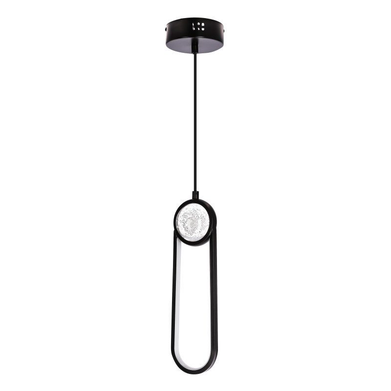 LACRIMA lampa wiszaca czarny 10cm 15W LED 3000K maskownica biała 31-35585