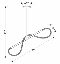 SUPREME lampa wiszaca 80cm złoty 18W LED 3000K biały 31-35608