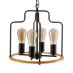 Datus lampa sufitowa czarny 4x40W E27 34-29690