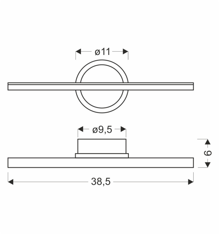 BATUTA 1 lampa kinkiet drewniany 10W LED 3000K klosz biały 22-35707