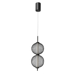 PUMA lampa wisząca 14cm czarny 10W LED 3000K klosz biały 32-35356