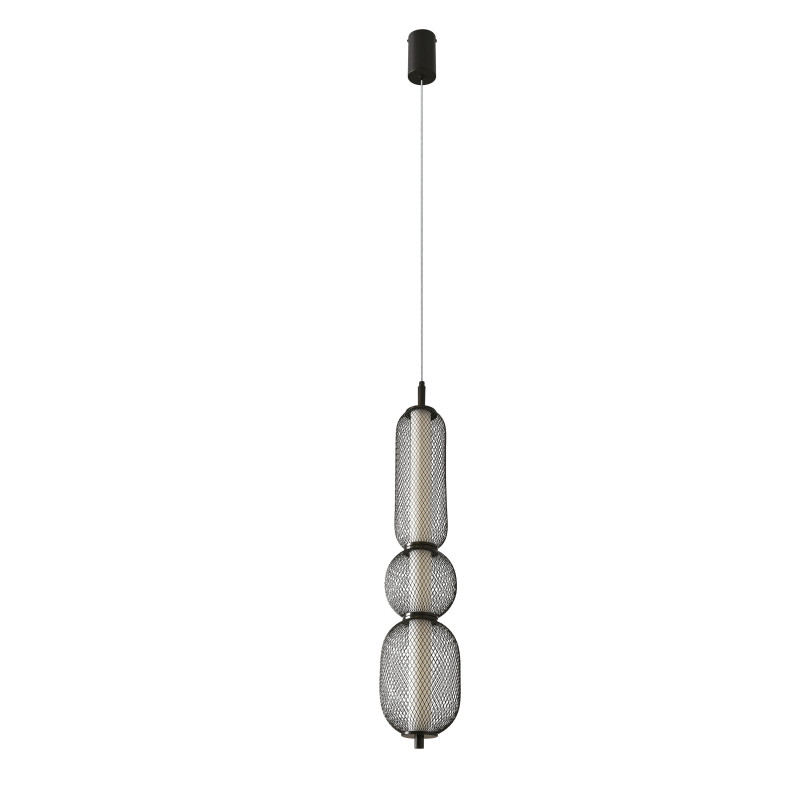 PUMA lampa wisząca 14cm czarny 15W LED 3000K klosz biały 33-35363