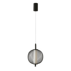 PUMA lampa wisząca 20cm czarny 10W LED 3000K klosz biały 31-35332