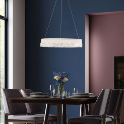 FROZI lampa wisząca biały 32W LED 3000K kryształki bezbarwne 31-35547