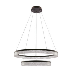 FROZI lampa wisząca czarny 38W LED 3000K kryształki bezbarwne 32-35561