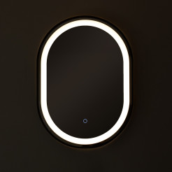 D2383 LUSTRO LED 70/50 CM CZARNE/BLACK