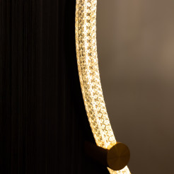 D2532 LUSTRO LED 60 CM CZARNE/BLACK