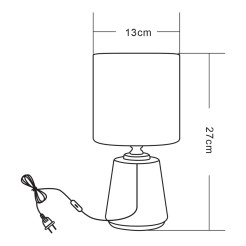 HS8605-WH LAMPA STOŁOWA BIAŁY/ZŁOTY