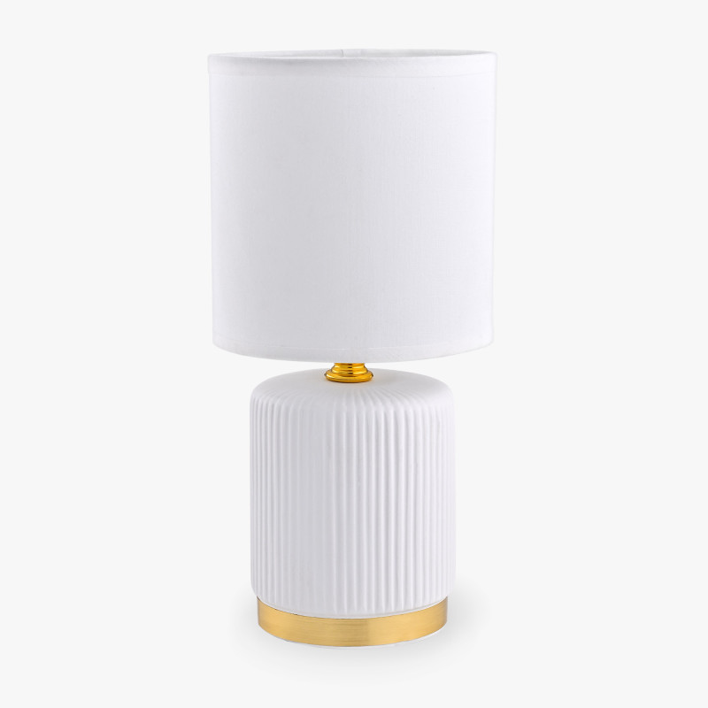 HS8720-WH LAMPA STOŁOWA BIAŁY/ZŁOTY