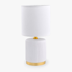 HS8720-WH LAMPA STOŁOWA BIAŁY/ZŁOTY