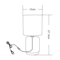 HS8720-BL LAMPA STOŁOWA CZARNY/ZŁOTY