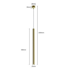 Lampa wisząca 1 złota 1xG9 LP-894/1P GD