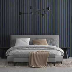 Lampa wisząca 6 czarna 6xGU10 LP-731/6P BK